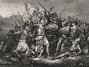 Die Schlacht von Agincourt oder Azincourt, 1415, Hundertjähriger Krieg