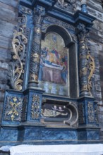 Altar of the 16th century Gothic wooden church of St. Paraskevi, Radruz, Poland