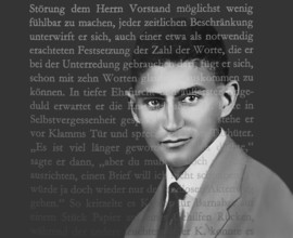 Portrait of Franz Kafka, 1883 – 1924, German-speaking Bohemian novelist, digitally edited according