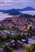 Sunset at the viewpoint, Providenca bar and restaurant, Mali Losinj, Losinj Island, Kvarner Gulf