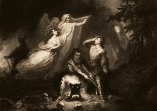 Scene from Act 2, the Romantic opera Der Freischütz by Carl Maria von Weber, 1786 - 1826, German
