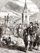 Wilhelm Tell, in Altdorf, Schweizer Kanton Uri, 15. Jahrhundert