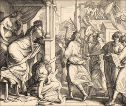 David bringing the ark of the covenant to jerusalem, Old Testament, by Julius Schnorr von