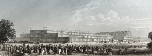 The Crystal Palace, Great Exhibition of 1851, Hyde Park, London, England, Great Britain