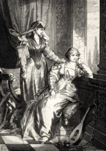 ACT III., SCENE II., Princess, Leonora, scene from Torquato Tasso, a play by Johann Wolfgang von