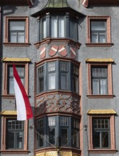 Building façade in Maria Theresien Straße, Innsbruck, Tyrol, Austria