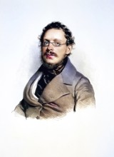 Gustav Vogel von Friesenhof (1807-1889), Historical, digitally restored reproduction from a 19th