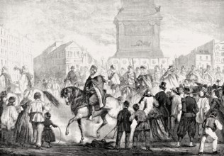 Algerian spahis, a former cavalry unit of the French army, in Paris, France, 19th century