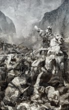 Roland, a Frankish military leader under Charlemagne at the Battle of Roncevaux Pass, 778