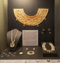 Shell necklaces from Calakmul, Mayan archaeological museum, Fort San Jose, Campeche, Mexico