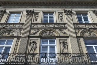 Figurative reliefs on a 19th century house façade, Lemberg, Ukraine