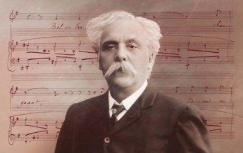 Portrait of Gabriel Fauré, 1845-1924, French composer, digitally edited according to a photograph