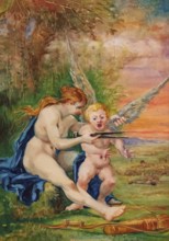 Fortuna, the goddess of luck and fate of Roman mythology and love, painting by Jean-Baptiste