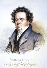 Georg Wilhelm Krüger (1791-1841), German actor, Historical, digitally restored reproduction from a