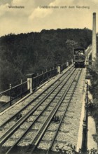 Historical postcard, picture postcard, cable railway to the Neroberg, Wiesbaden, Hesse, Germany,