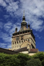 Romania, the hour tower, Turnul cu Ceas in the historic old town of Sighisoara, German Sighisoara,