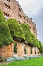 Autumn colors over Powis Castle and Garden, Welshpool, Powys, Wales, UK