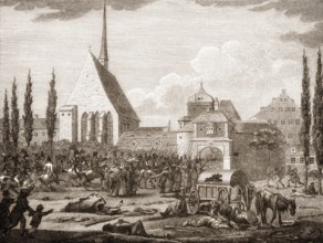 The coalition armies entering Leipzig, 1813, Battle of the Nations, German Wars of Liberation