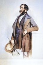 Karl Akiba Löwenstein (1816-1854), man of Amalie Todesco, Historical, digitally restored