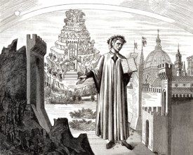 Dante Alighieri, 1265 - 1321, italienischer Dichter und Philosoph