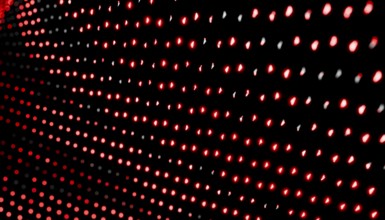 A captivating 3D render featuring abstract waves in a dark theme, inspired by Ethereum Red dots