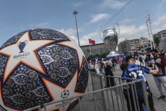 Istanbul, Turkey. June 9th 2023 Soccer fans gather in Taksim Square, Istanbul, the day before the