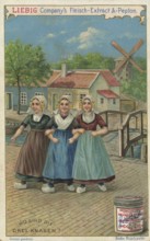 Series of search pictures, Where are the three boys, Liebig picture, digitally restored