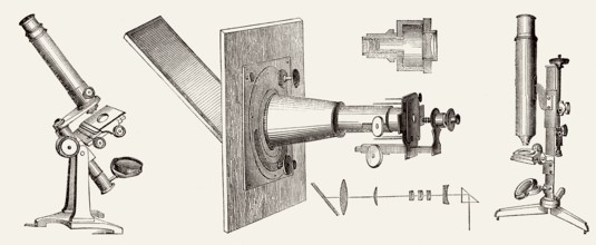 Alte Mikroskope von Andrew Roß, Carl Philipp Heinrich Pistor, 19. Jahrhundert