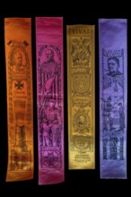Vivat ribbons, Vivatbänder, silk ribbon celebrating German WW1 victories for raising money for Red