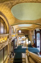 Entrance hall of the Palau de la Música Catalana (Palace of Catalan Music) concert hall, old city,