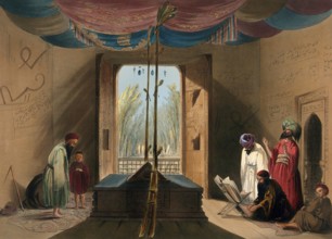 Mosque and tomb of the emperor Sooltaun Mahmood, of Ghuznee, R. Carrick lith., Day and son lithrs