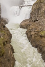 Gullfoss waterfall. A waterfall located in the canyon of the Hvítá river in southwest Iceland