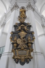 Monument to the founder of Haug Abbey, Heinrich I, Balthasar Esterbauer, 1708, Parish Church of St