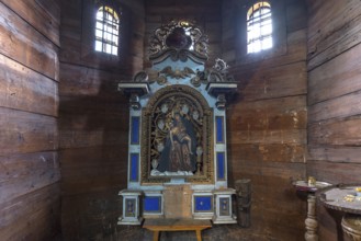 Side altar in the St. George Orthodox Church, around 1500, wooden church, Drochobych, Ukraine