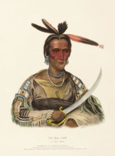 To-Ka-Con. A Sioux Chief (1838), Indians, Historical Indian tribes from North America, Charles Bird