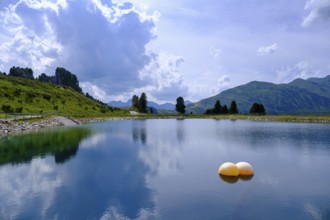Speichersee, Kasermandl Hut, Penken, near Mayrhofen, Zillertal, Tyrol, Austria