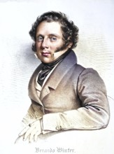 Berardo Winter (+1865), Italian opera singer (tenor), Historic, digitally restored reproduction