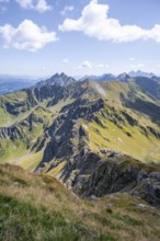 Mountain ridge of the Carnic Main Ridge, Carnic High Trail, Carnic Main Ridge, Carnic Alps,