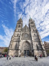 St Lawrence's Protestant Church, west façade, Old Town, Nuremberg, Middle Franconia, Bavaria,