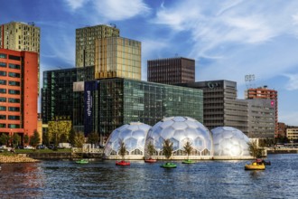 Modern architecture in the city panorama, Rotterdam, the Netherlands