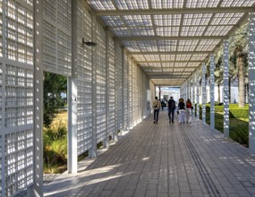 Louvre Abu Dhabi architecture, art museum by French architect Jean Nouvel, buildings on Saadiyat