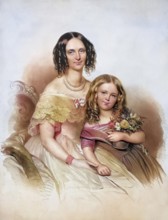 Maria (1808-1872), née Czernin and her daughter Wilhelmine (1838-1886) Kinsky. Countess,