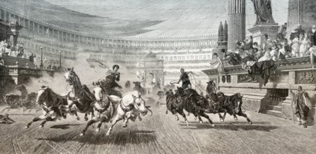 Chariot racer at the Circus Maximus in ancient Rome