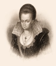 Lady Arbella Stuart or Arabella Stewart, 1575-1615, an English noblewoman, considered a possible