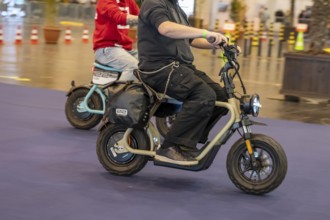 Test drives of new bikes at the public exhibition Fahrrad Essen, in the halls of Messe Essen,
