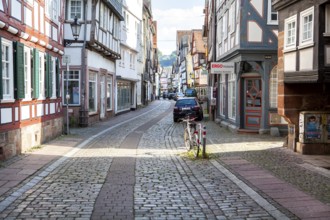 Half-timbered houses, Marburg, Hesse, Germany, Europe, Straßenszene, Fachwerkhäuser, Marburg,