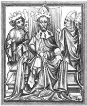 Golden Bull, Charles IV, born Wenceslaus, 1316-1378, King of Bohemia, Holy Roman Emperor, with his