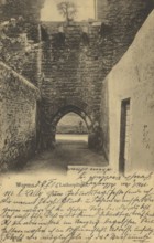 Historical postcard, picture postcard, Lutherpforte in Worms, Rhineland-Palatinate, Germany,