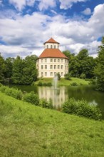 Oppenweiler moated castle, built in the 18th century, classicist style, castle complex in