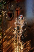 Wall painting, interior view of the former Alpine House on the historic grounds of the Tuberculosis